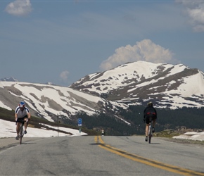 Phil arrives at the summit of Independence Pass