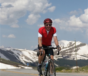 Ken arrives at the summit of Independence Pass