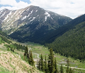 Helen overlooks the descent from Independence Pass