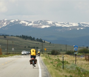 Emrys on the final 10 mile slog to Leadville