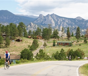 Ken Tudor climbs out of Estes Park