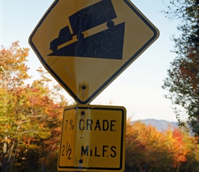 America has well graded roads. Here is what we climbed along the Kancamangus highway