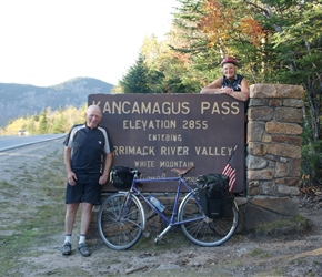 Malc and Carel atop the Kancamangus highway