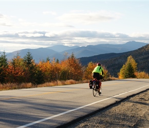 Carel descends the Kancamangus highway