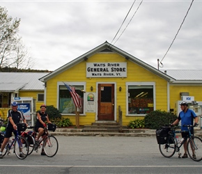 Malc, Carel and Peter at Waites River Store