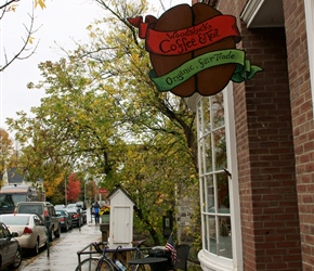 Cafe at Woodstock, a welcome break on rainy day