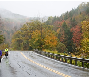 Colin and Linda ride up Black River Canyon