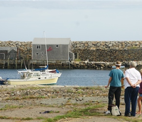 Artists sketch Sandy Bay Harbour near Rockport