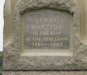 Civil War memorial at Ipswich. Note the wording as we are in the North