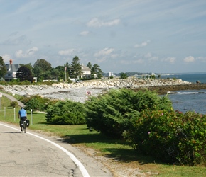 Peter approaches Rye Beach