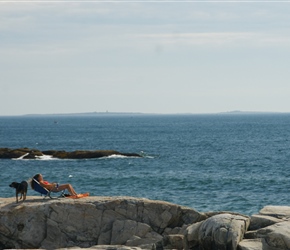 Sunbathing near Wallis Sands