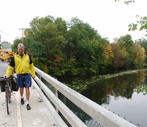 One problem with the USA is if a bridge is down, a detour can take miles. Fortunately we could walk the bridge out of Dover on 4th Street