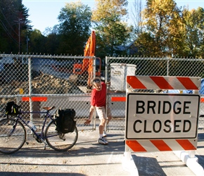 Neil escapes the bridge works south of Ashby. Fortunately we got through this, otherwise a detour