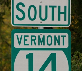 Vermont road sign