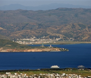 View of the lake from the walk