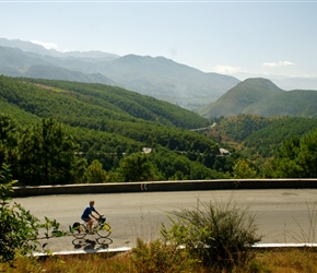 Neil approaches the top of the climb