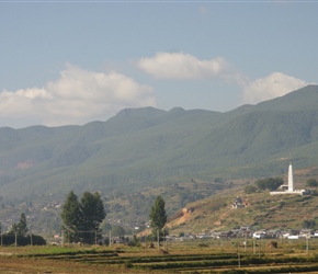 Fields farmers and pagoda