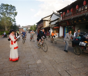 Entering the old town of Lijang, our luggage had to be wheeled in