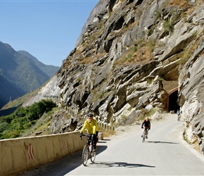 Ian and Josiane through the tunnel