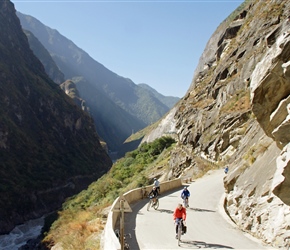 Just past the tunnel through the mountain