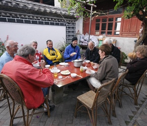 Breakfast at the hostel at Daju