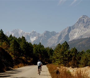 Tony approaches the top of the climb