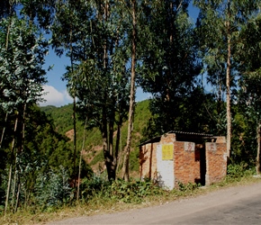 These public toilets were quite numerous and very welcome. Here Peter investigates