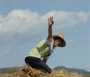 Farmer on stack