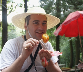 Graham tries out the baked potato