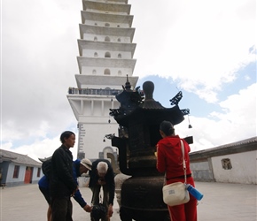 Jade Mountain Pagoda and offerings