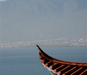 Pagoda and Mountains