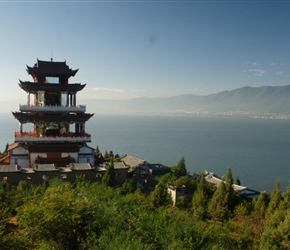 Pagoda and Dali at sunrise