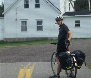 Paul at the end of the road on Janvin Island