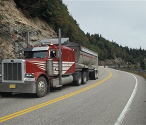 Truck descending. Gives an idea of what we dealt with occasionally