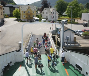 Departing the ferry having arrived at Dale