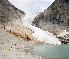 Colin and Linda at Briksdal Glacier