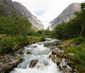 Stream descending from Briksdal Glacier