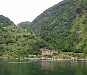 Grande and the Eagles road from the ferry on Geirangfjorden