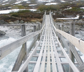 Bridge crossing the river on the old road - Gamle Strynefjellsveg