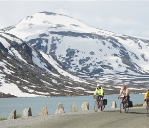 John, Terry and John along Gamle Strynefjellsveg