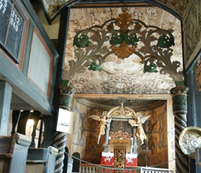 Inside Lom Stave Church