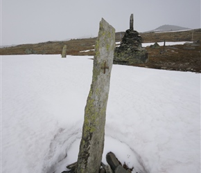 Memorial stones to the 6 that froze to death on the Jotenheim