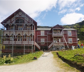 We slept in the bunkhouse at the Turtegro Hotel