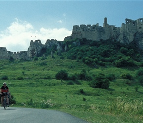 Lyn and Mike descend from Spissky Hrad