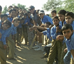 We were passing and children were playing cricket, so what were we to do? Join in of course