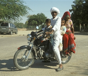 Family on a motorbike