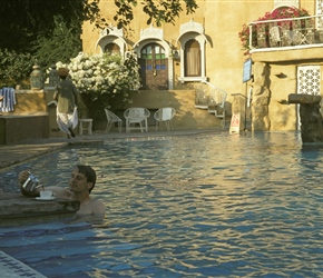 Teatime by the pool