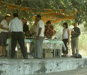 Lunchtime at Jaipur. We were treated daily to a hot buffet lunch