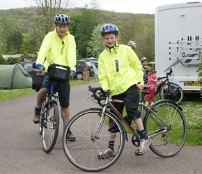 Adrian and Christopher at the campsite