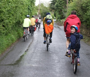 Kate on the tag along near Langford